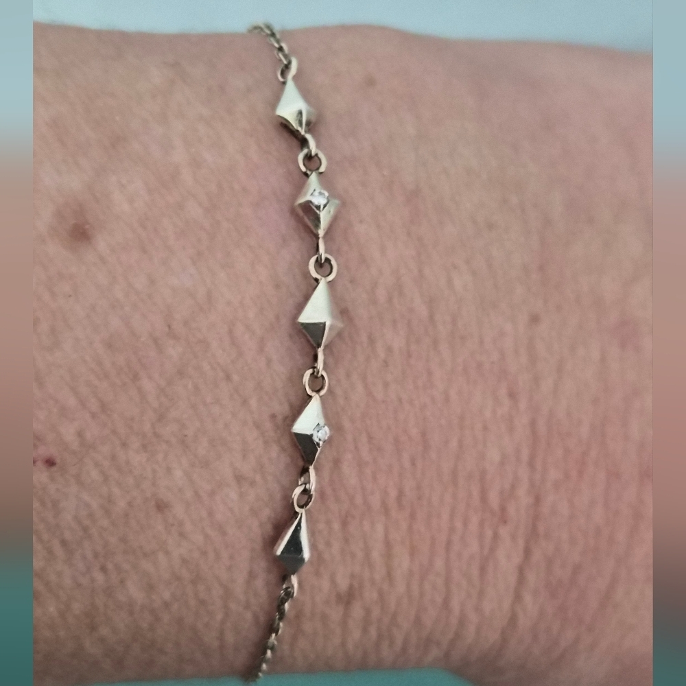 Ania Haie 925 Sterling Silver Pyramid Station Adjustable Bracelet - Picture 6 of 6